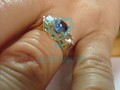 Помолвочное кольцо с аметистом и бриллиантами на заказ